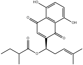 (2-METHYL-N-BUTYRYL)SHIKONIN Structure