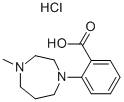 2-(4-Methylperhydro-1,4-diazepin-1-yl)benzoic acid hydrochloride 0.5 hydrate Structure