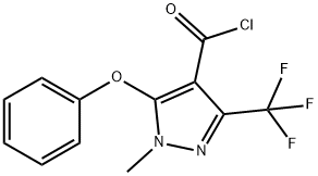 1-METHYL-5-PHENOXY-3-(TRIFLUOROMETHYL)-1H-PYRAZOLE-4-CARBONYL CHLORIDE Structure