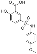2-HYDROXY-5-(4-METHOXY-PHENYLSULFAMOYL)-BENZOIC ACID 化学構造式