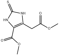 1H-Imidazole-4-acetic acid, 2,3-dihydro-5-(methoxycarbonyl)-2-thioxo-, methyl ester Structure