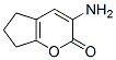 Cyclopenta[b]pyran-2(5H)-one,  3-amino-6,7-dihydro- 结构式