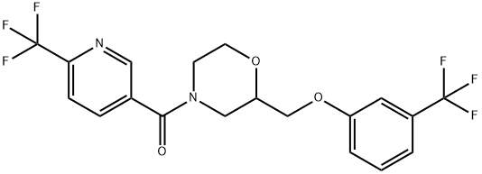 METHANONE, [2-[[3-(TRIFLUOROMETHYL)PHENOXY]METHYL]-4-MORPHOLINYL][6-(TRIFLUOROMETHYL)-3-PYRIDINYL]- Struktur