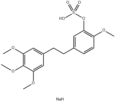 PHENOL, 2-METHOXY-5-[2-(3,4,5-TRIMETHOXYPHENYL)ETHYL]-, 1-(HYDROGEN SULFATE), SODIUM SALT,922527-87-5,结构式