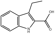 3-エチル-1H-インドール-2-カルボン酸 化学構造式