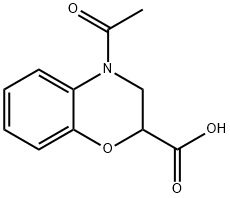 4-乙酰基-3,4-二氢-2H-1,4-苯并噁嗪-2-羧酸,92288-75-0,结构式