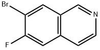 6-フルオロ-7-ブロモイソキノリン 化学構造式