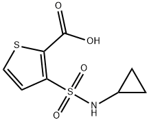 3-[(CYCLOPROPYLAMINO)SULFONYL]THIOPHENE-2-CARBOXYLIC ACID Struktur