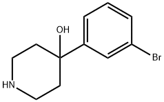 4-(3-BROMOPHENYL)-4-PIPERIDINOL 化学構造式