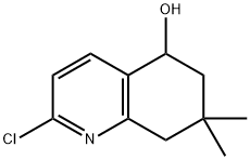 2-クロロ-7,7-ジメチル-5,6,7,8-テトラヒドロキノリン-5-オール 化学構造式