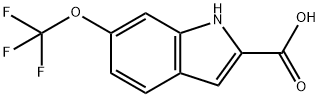 6-(トリフルオロメトキシ)-1H-インドール-2-カルボン酸 化学構造式