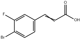 3-(4-溴-3-氟苯基)丙烯酸,923266-17-5,结构式