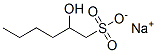 sodium 2-hydroxyhexane-1-sulphonate,92350-26-0,结构式