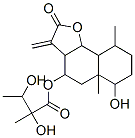 2,3-Dihydroxy-2-methylbutanoic acid dodecahydro-6-hydroxy-5a,9-dimethyl-3-methylene-2-oxonaphtho[1,2-b]furan-4-yl ester,92356-85-9,结构式