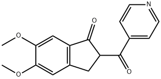 2-isonicotinoyl-5,6-diMethoxy-2,3-dihydro-1H-inden-1-one 化学構造式