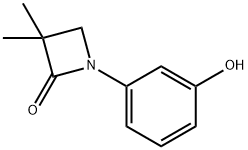 1-(3-hydroxyphenyl)-3,3-dimethyl-2-azetanone Structure