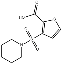 3-(哌啶-1-磺酰基)噻吩-2-羧酸,923697-76-1,结构式