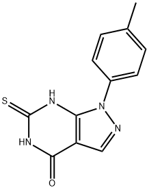 6-MERCAPTO-1-(4-METHYLPHENYL)-1,5-DIHYDRO-4H-PYRAZOLO[3,4-D]PYRIMIDIN-4-ONE Structure