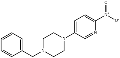 1-benzyl-4-(6-nitropyridin-3-yl)piperazine Struktur