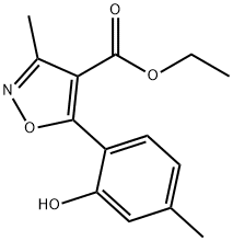 4-Isoxazolecarboxylicacid,5-(2-hydroxy-4-methylphenyl)-3-methyl-,ethylester(9CI)|