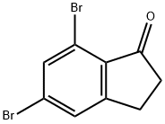 5,7-二溴-1-茚酮 结构式