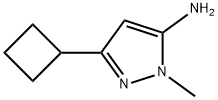 1H-Pyrazol-5-amine,  3-cyclobutyl-1-methyl- Structure