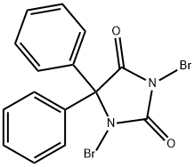 1,3-dibromo-5,5-diphenylimidazolidine-2,4-dione Structure