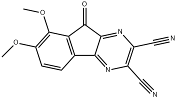 7,8-二甲氧基-9-氧代-9H-茚并[1,2-B]吡嗪-2,3-二甲腈 结构式