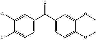 3,4-ジクロロ-3',4'-ジメトキシベンゾフェノン 化学構造式