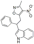 1H-Indole,  3-[2-(3-methyl-4-nitro-5-isoxazolyl)-1-phenylethyl]- Struktur
