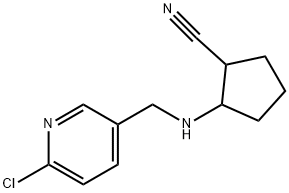 2-[[(6-Chloro-3-pyridinyl)Methyl]aMino]cyclopentanecarbonitrile 化学構造式