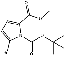 1H-Pyrrole-1,2-dicarboxylic acid, 5-bromo-, 1-(1,1-dimethylethyl) 2-methyl ester Structure