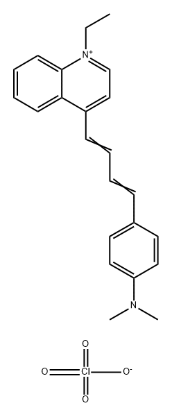 4-(4-(4-(DIMETHYLAMINO)PHENYL)-1,3-BUTADIENYL)-1-ETHYLQUINOLINIUM PERCHLORATE Structure