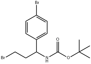 1-(BOC-氨基)-1-(4-溴苯基)-3-溴丙烷, 924817-79-8, 结构式