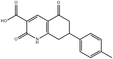 1,2,5,6,7,8-HEXAHYDRO-7-(4-METHYLPHENYL)-2,5-DIOXO-3-QUINOLINECARBOXYLIC ACID 化学構造式