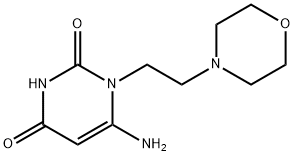 6-氨基-1-(2-N-吗啉基乙基)嘧啶-2,4-二酮 结构式