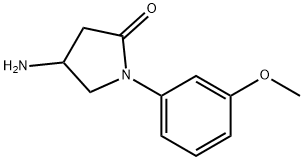 4-氨基-1-(3-甲氧苯基)-2-吡咯烷酮 结构式