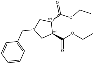 (3R,4R)-Diethyl1-benzylpyrrolidine-3,4-dicarboxylate Structure