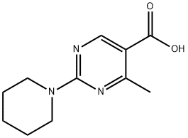 4-methyl-2-(1-piperidinyl)-5-pyrimidinecarboxylic acid(SALTDATA: FREE) Structure