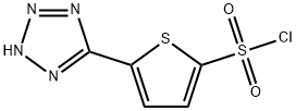 5-(1H-テトラゾール-5-イル)チオフェン-2-スルホニルクロリド 化学構造式