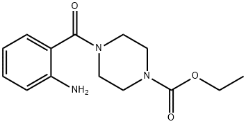 4-(2-アミノベンゾイル)ピペラジン-1-カルボン酸エチル 化学構造式