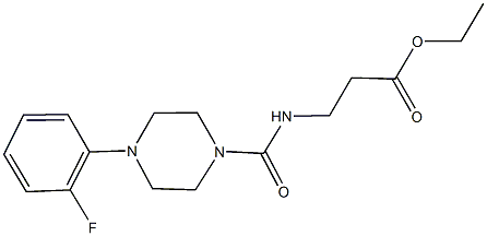 ethyl 3-({[4-(2-fluorophenyl)piperazino]carbonyl}amino)propanoate Struktur