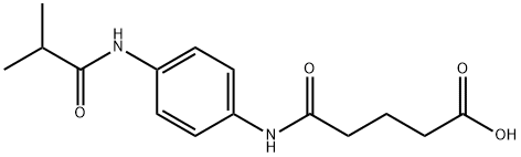 5-[4-(ISOBUTYRYLAMINO)ANILINO]-5-OXOPENTANOIC ACID 化学構造式