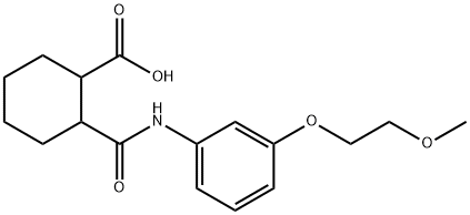 2-{[3-(2-METHOXYETHOXY)ANILINO]-CARBONYL}CYCLOHEXANECARBOXYLIC ACID,925161-43-9,结构式