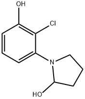 2-Pyrrolidinol, 1-(2-chloro-3-hydroxyphenyl)- Structure