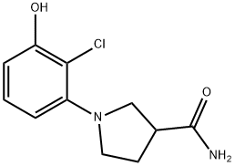 3-Pyrrolidinecarboxamide, 1-(2-chloro-3-hydroxyphenyl)- Structure