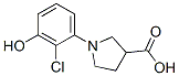 3-PYRROLIDINECARBOXYLIC ACID, 1-(2-CHLORO-3-HYDROXYPHENYL)- 化学構造式
