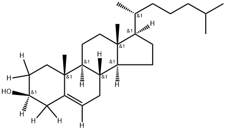 コレステロール-2,2,3,4,4,6-D6 化学構造式