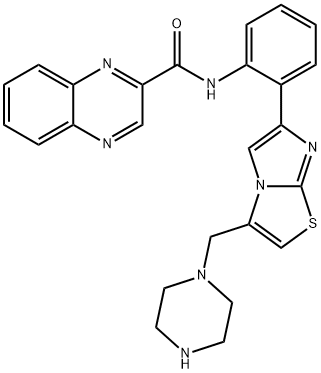 N-[2-[3-(1-Piperazinylmethyl)imidazo[2,1-b]thiazol-6-yl]phenyl]-2-quinoxalinecarboxamide price.