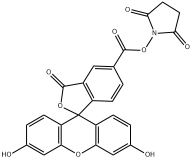5-Carboxyfluorescein N-succinimidyl ester Structure